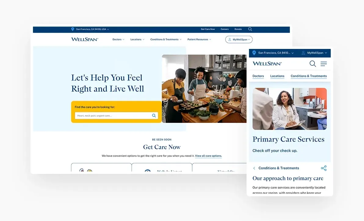 Wellspan website screenshot