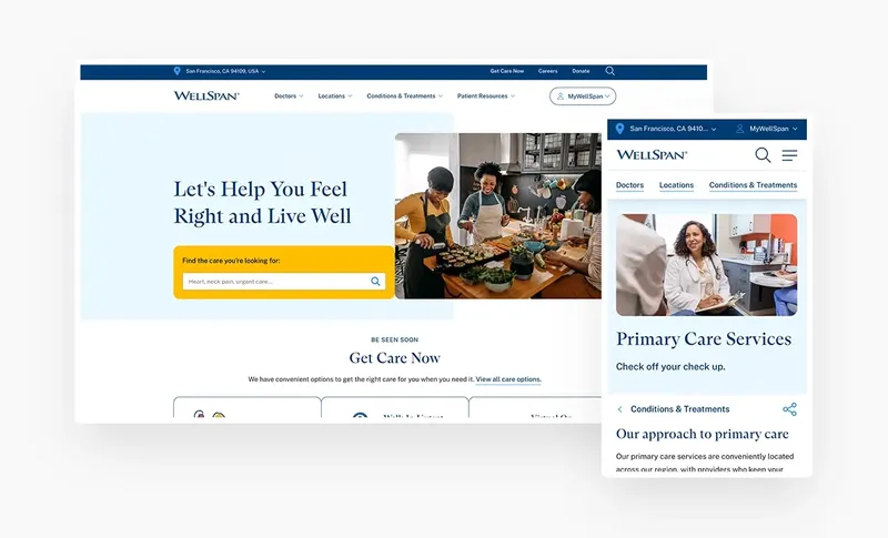 Wellspan website screenshot